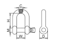 Ανυψώστε το Shackle Heavy Duty