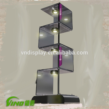 4 Layer Clear Acrylic Display Shelf with LED Lights