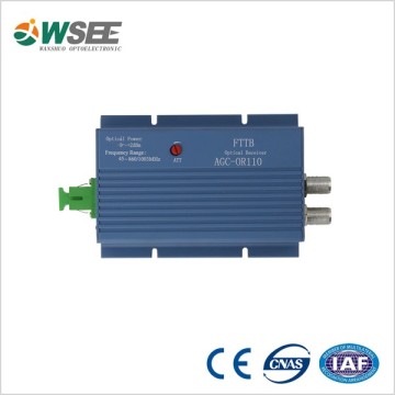 47~862MHz Two outputs high gain AGC FTTB optical receiver