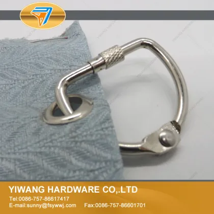 Metal screw locking ring for samples hanger