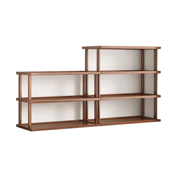 Modern Customizable Oak Wood Shelf for School, Home, and Supermarket