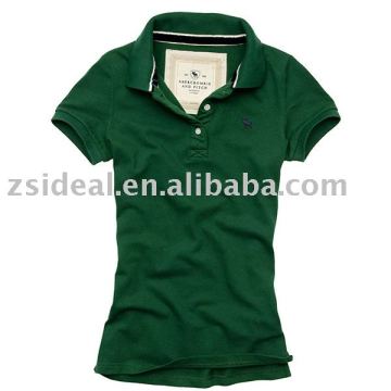 100%cotton short sleeve women's polo shirt