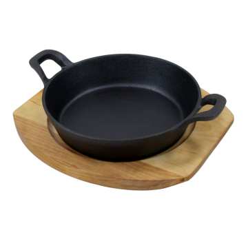 Professional Dia Cast Iron Teppanyaki Grill Pan: 4.7", 6.3", and 7" Sizes with Single Handle for Sizzling Steak Cooking