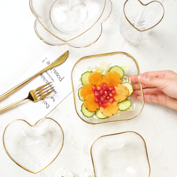 FACTORY Custom Wholesale Glass Bowl Set Dinnerware Beautiful Glass Cherry Dishes