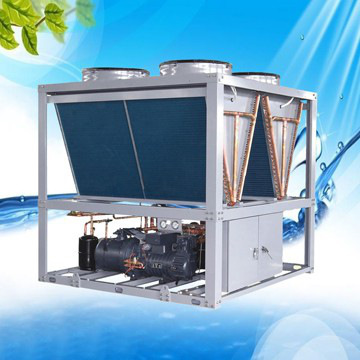 Free standing large capacity air cooled chiller for commercial use