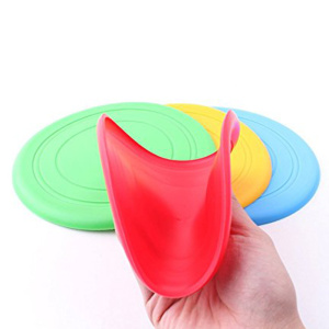 Jouer à l&#39;extérieur Jouer Silicone Frisbees Dog Tossing Toys