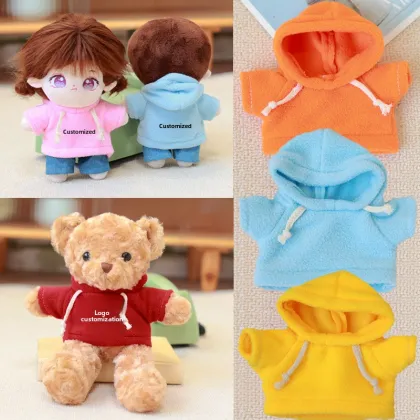 Customizable Unisex Cotton Teddy Bear Rag Doll Plush Hoodie for Anniversaries