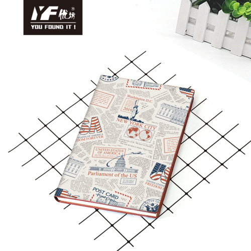 Retro Magazine Style Cover PU -Cover Notebook