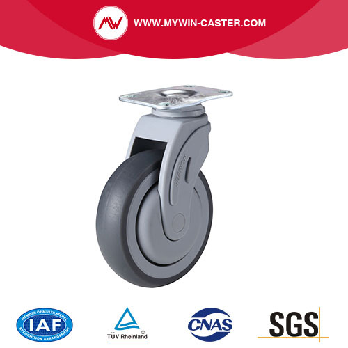 3 "Wszystkie plastikowe kółka medyczne kółka płytowa łożyska obrotowe TPR Caster Wheel