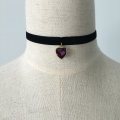 สร้อยข้อมือกำมะหยี่สีดำ Love Pendant Choker Necklace for Lady