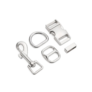 Gold Zinc Alloy Dog Leash Hook with Auto Locking Carabiner - 15 Inch Bag Ring