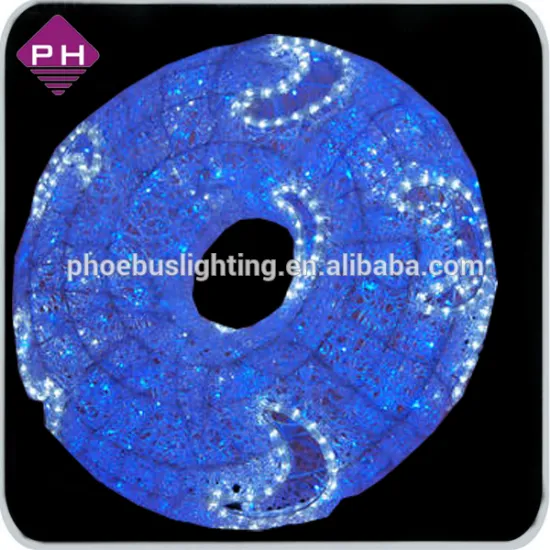 blue circle shape 3d deco light acrylic