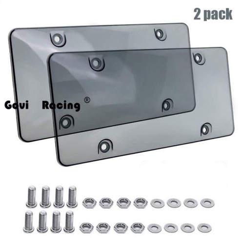 Wędzona przezroczona trawa rejestracyjna tarcza tarcza zabarwiona