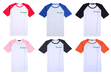 blank sublimation t shirt,Color sleeve t shirt