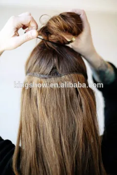 100% remy hair and skillfull manufacturer hair clip hair extension