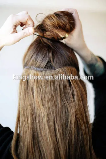 100% remy hair and skillfull manufacturer hair clip hair extension