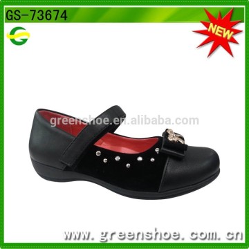 Hot seller fashion black girls school shoes
