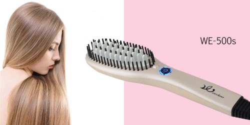 Hair Straightening Ionic Brush White