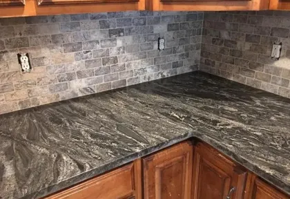 Natural stone kitchen countertop panel customized