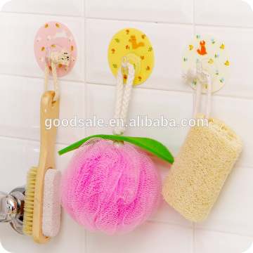 Round shape design with colorful adhesive plastic hanging hook