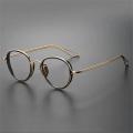 Mixed Material Wide Frame Oval Designer Glasses