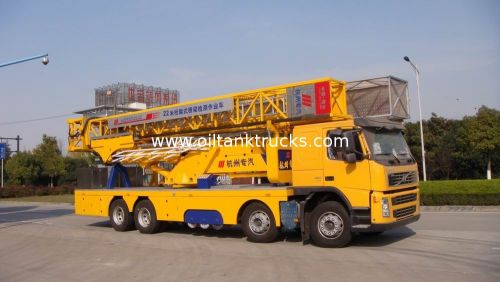 High Stability 22m Bridge Inspection Truck Volvo 8x4 Electrohydraulic Systems