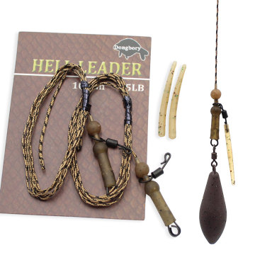 Camo Brown Braided Lead Core Carp Leader Line for Rigging