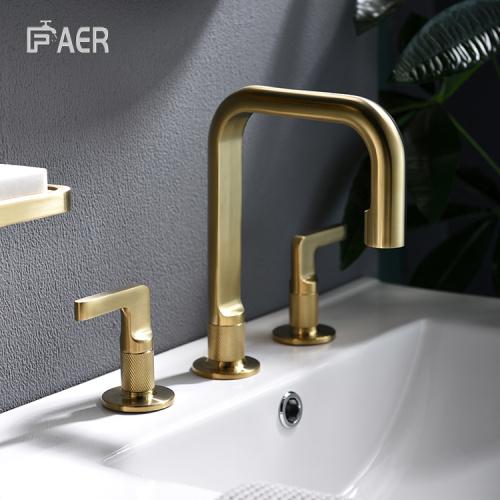 Waterfall Basin Faucet 3 Hole 360 Degrees Sink Waterfall Basin Faucet Supplier