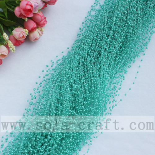 Best verkopende Sky Blue-Green Variety Faux Pearl Wire Beaded Garland