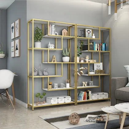 New Design Home Furniture Stainless Steel Bookcase