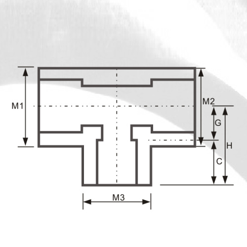 ASTM SCH80 UPVC Tee de redução Cor cinza escuro