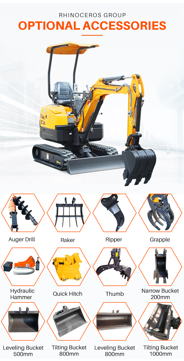 rhinoceros xn16 mini excavator