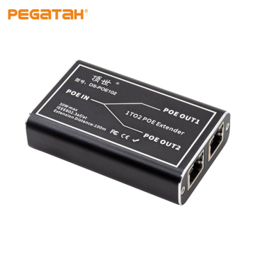 Gigabit POE Extender 2 Port 100/1000m Netzwerkschalter Repeater für Poe NVR IP -Kamera