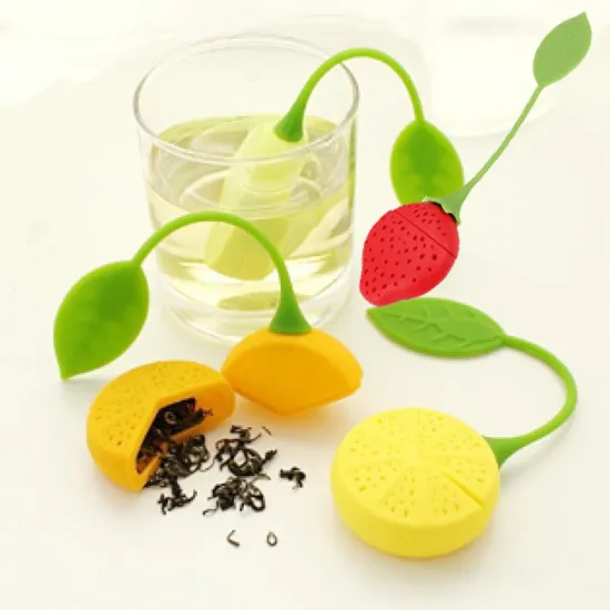 1 Pcs Silicone Strawberry Tea Infuser Teabag Kettle Loose Tea leaf Strainer Ball Holder Herbal Spice Filter Tea Teapot Tool 7D