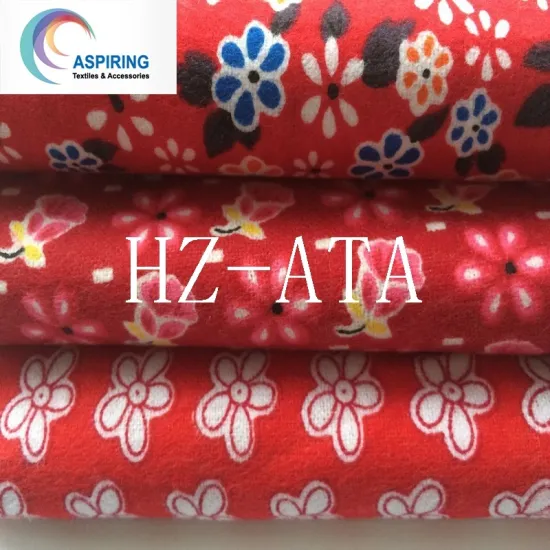 100% Cotton Flannel Fabrics for Sleeping Clothes