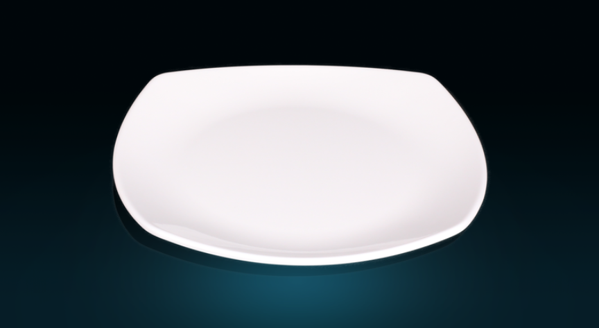 9 Inch Melamine Square Serving Plate