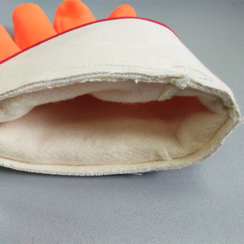 ПВХ димид флуоресцентные промышленные защитные резиновые перчатки