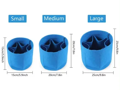 Cylindrical Felt Makeup Bag