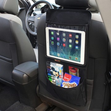 Low MOQ 300PCS with clear IPAD tablet PC holder back seat car organizer