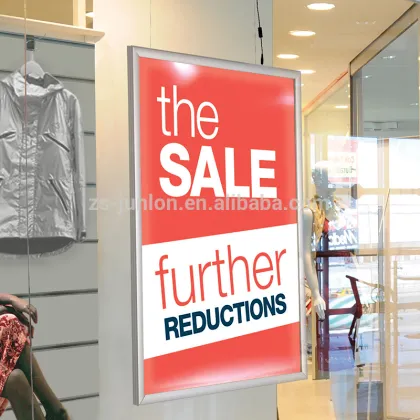 Double 18x24 Movie Poster Led Light box Display Frame Store Advertising Sign Ads Photo