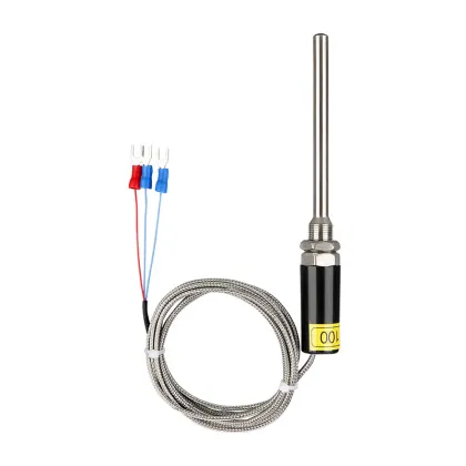 Industrial Grade PT100 Thermocouple Probe K/E Type Stainless Steel Temperature Sensor