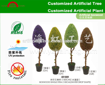 artificial Custom made topiary tree/artificial boxwood trees for wedding
