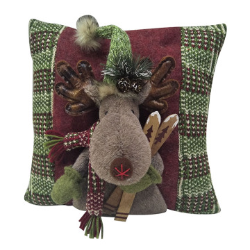 Christmas reindeer pattern soft pillow