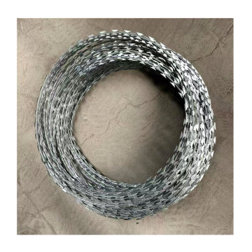 Hot-Dipped Galvanized Plastic Coated Cross Razor Wire Netting