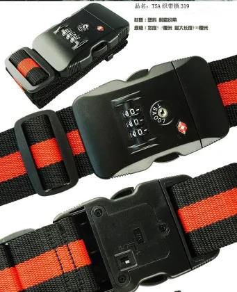 TSA Luggage Ribbon Belt Digital lock for International Travel