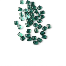 Green Glass Emerald Cut For Jewelry Making