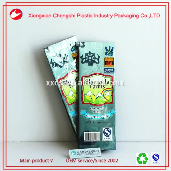 Material plastic aluminum foil coffee valve bag