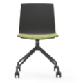 Chaise pivotante PP avec roulettes pour salle de réunion