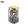 Medalha de corrida de bicicleta de metal prateado