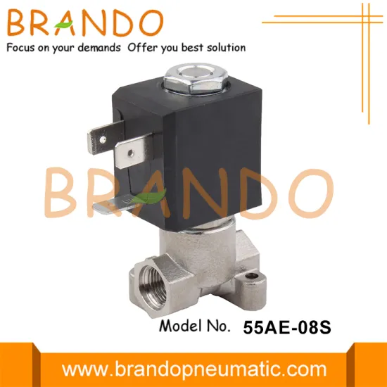 2 Way Coffee Machine Stainless Steel Solenoid Valve 1/8''